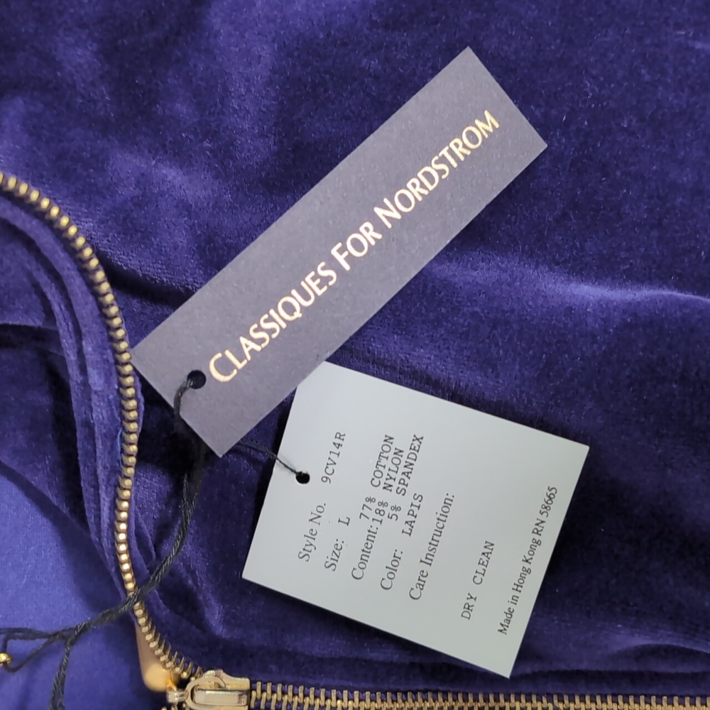 Classiques Sport Nordstrom valor top, pullover, 1/4 zip, purple, NWT, sz Lg - Picture 11 of 12